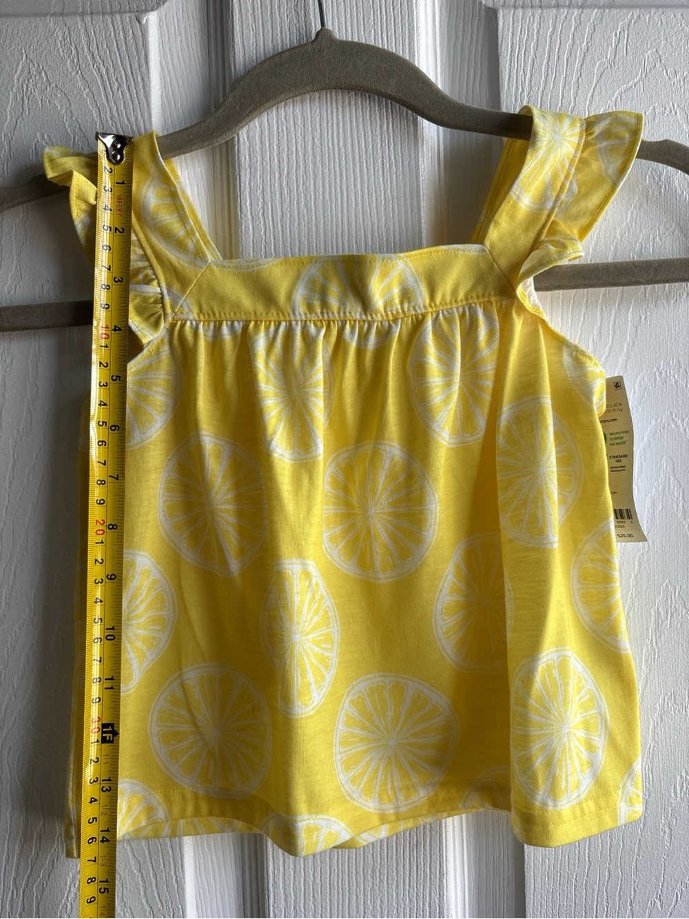 NWT- CARTER’S|  Bright Yellow Lemon Slice Girls' Tank Top - 5T 🍋